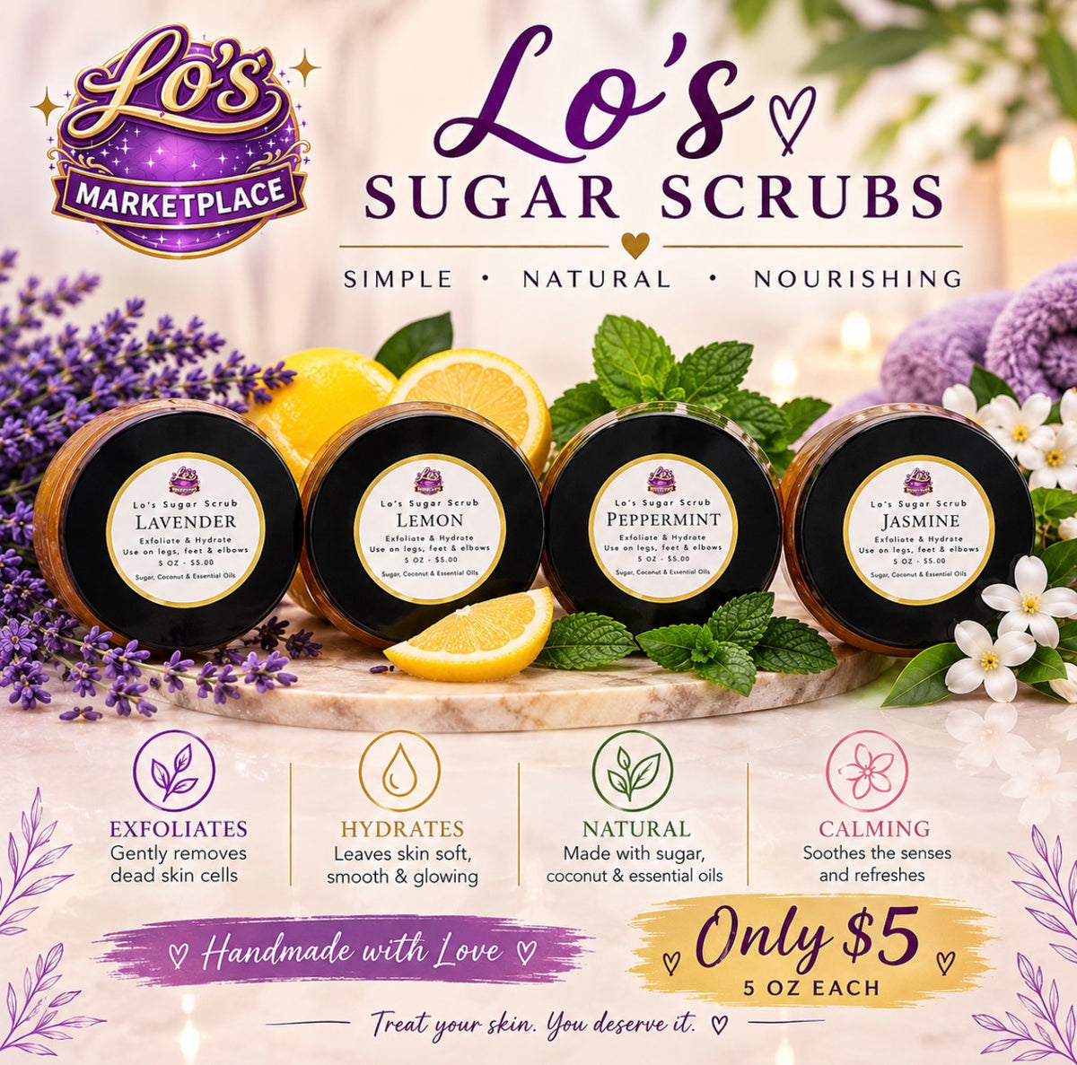 Lo’s Sugar Scrub | Exfoliating & Hydrating Body Scrub
