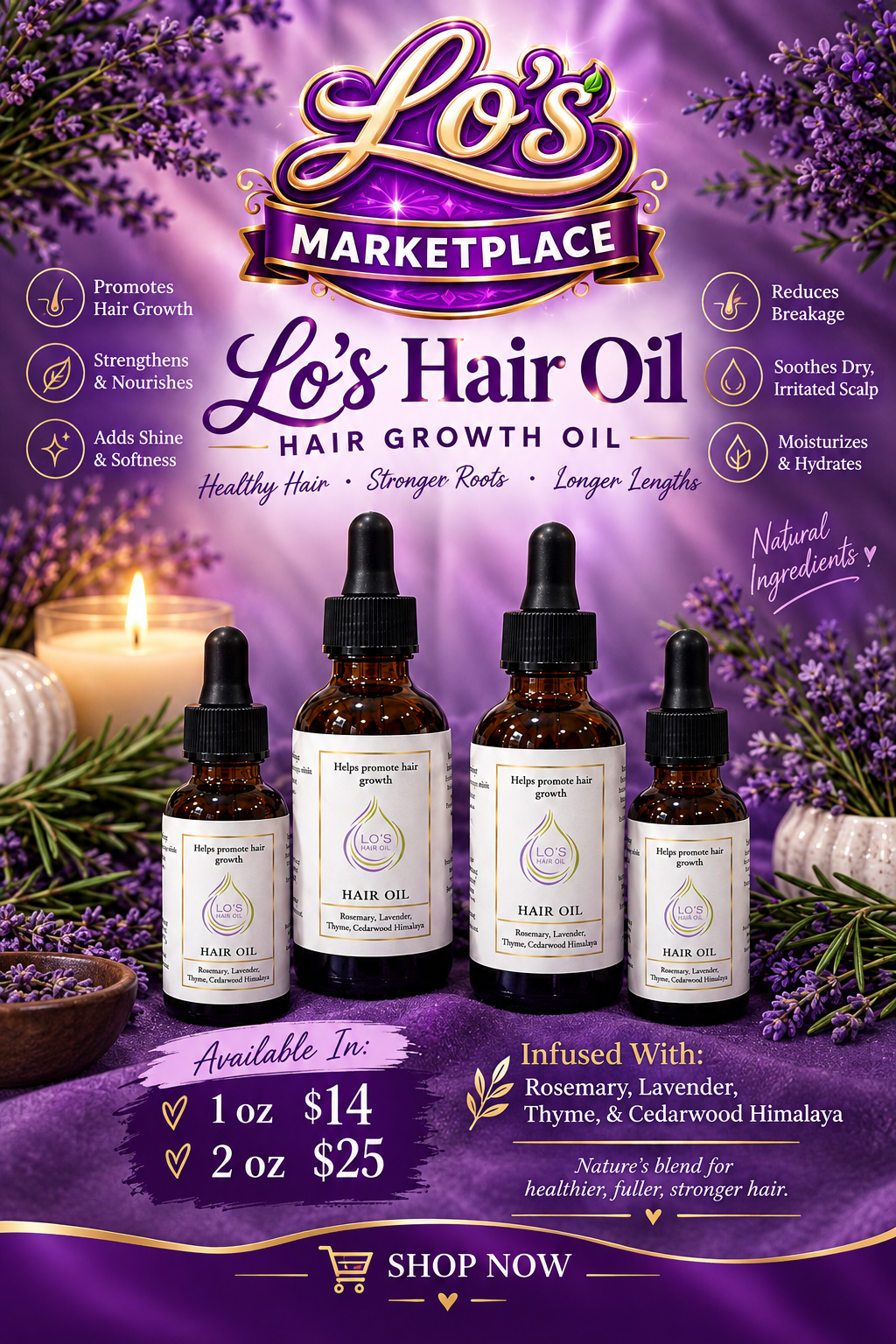 Lo’s Hair Oil | Premium Hair Growth & Scalp Care