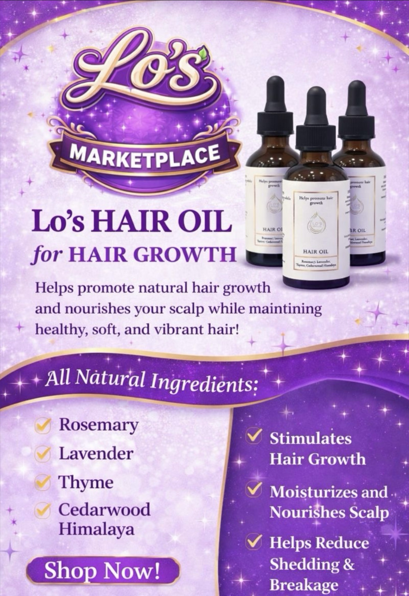 Lo's Hair Oil - 2oz - Image 4
