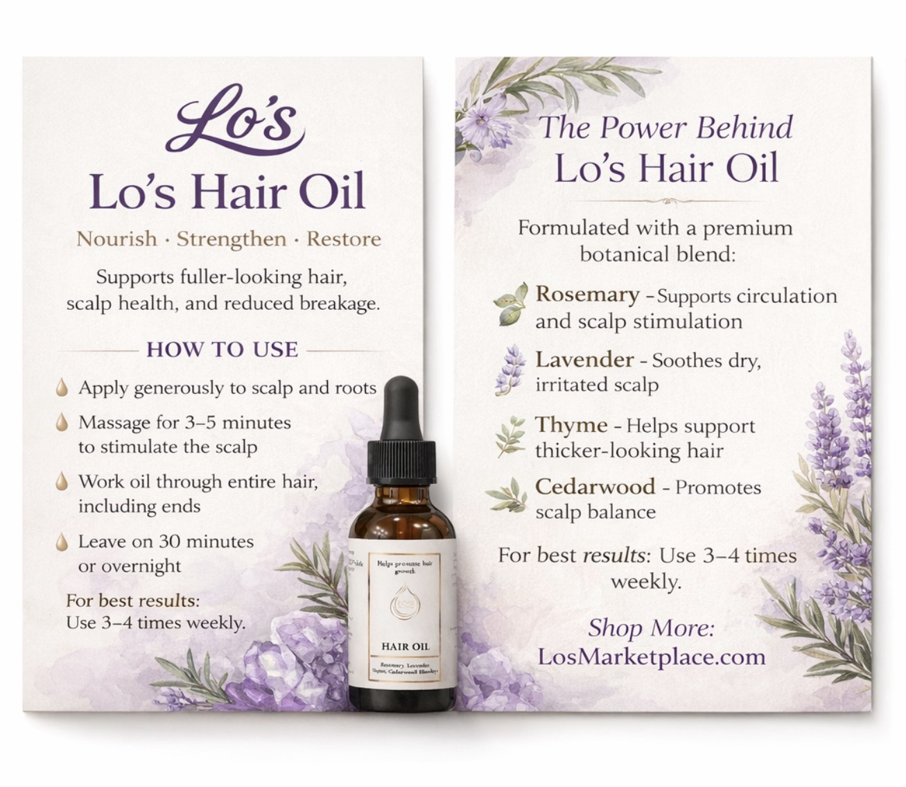 Lo's Hair Oil - 2oz - Image 3